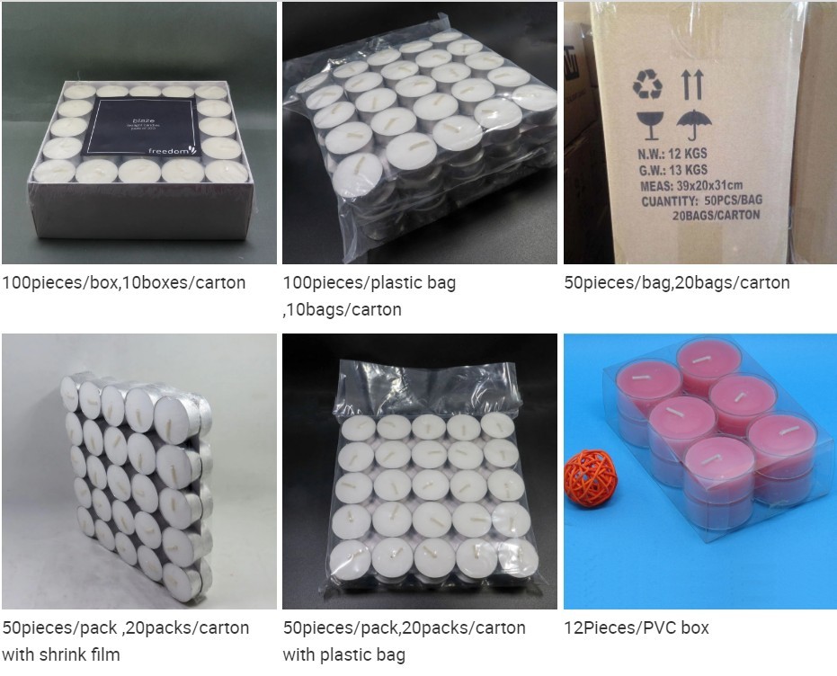 12g 24g 4hrs 8 Hours Coloured Tealight Candles Paraffin Wax Mini For Wedding