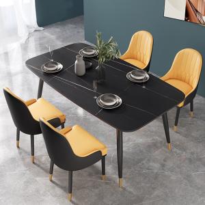 Wholesale Metal Nordic Marble Dining Tabl Light Luxury For 4 - 6 People from china suppliers