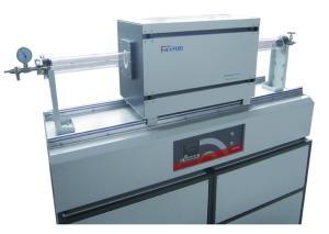 China 1100℃ Temperature Laboratory Horizontal Quartz Tube Furnace Slide Rail Type on sale