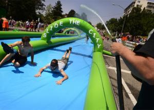 Wholesale Fire Retardant Outdoor Street Dry And Wet Slides For Amusement Park / Festival from china suppliers
