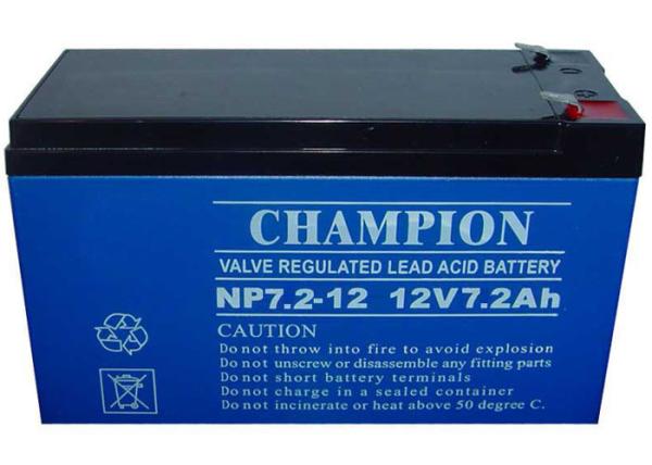 China Champion Battery 12V7.2Ah NP7.2-12 Lead Acid AGM Battery VRLA Battery, SLA
