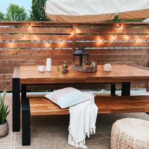 Wholesale 5 Star Hotel Wooden Outdoor Dinning Table Bench Set Contemporary from china suppliers