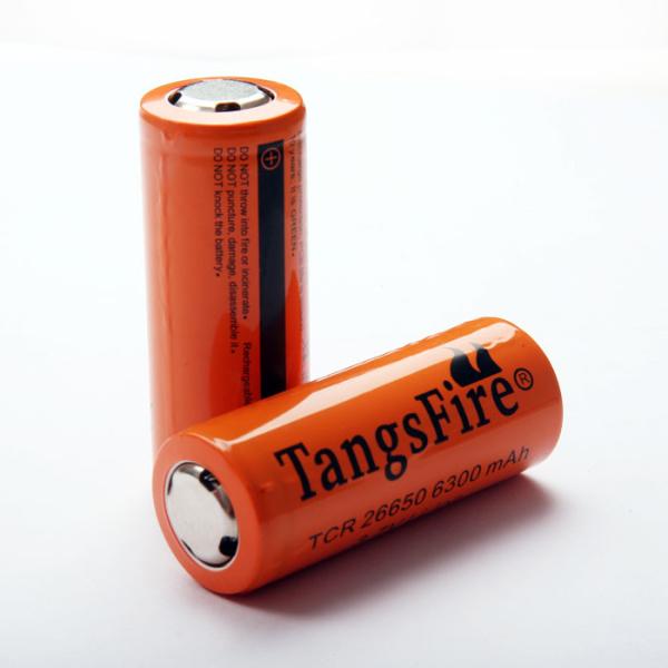Tangsfire TCR 26650 battery 6300mah 3.7V/26650 6300mAh 3.7V rechargeable Li-ion