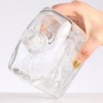 Colors Request 700ML Super Flint Square Glass Vodka Bottle with Cork in Round