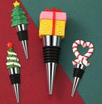 Christmas Birthday Promotional Gift Wine Stopper Party Gold Silver Wine Bottle