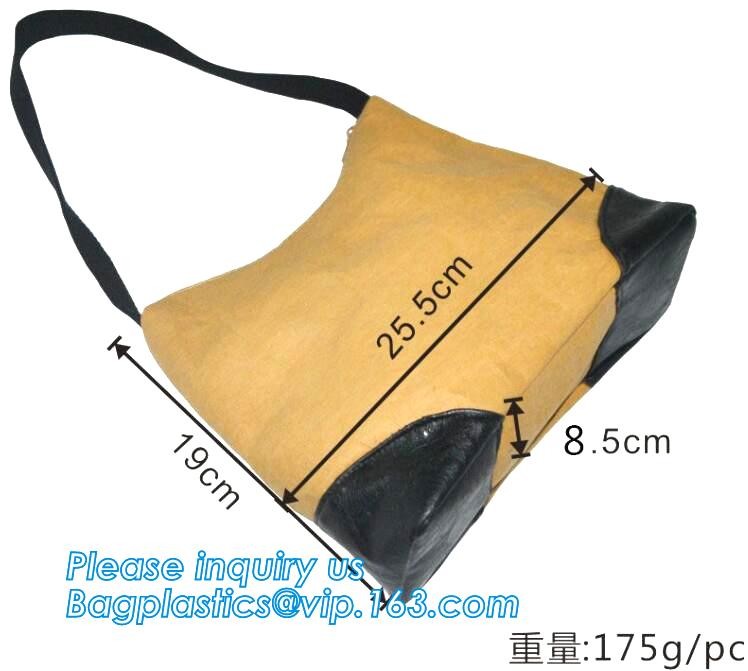 Cheap Lightweight Cheap Brown Custom Made Print Logo Water-proof Tyvek Paper Tote Shopping Bageco reusable promotion gif