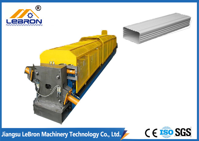3KW Steel Downspout Roll Forming Machine , PLC Control Round Downspout Machine