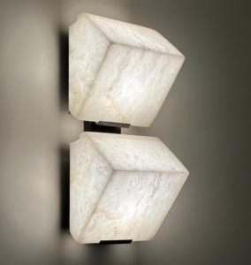 Wholesale Alabaster LED Wall Lamp Postmodern Creative Home Decor Copper Marble Wall Light For Bedroom Bedside Living Room from china suppliers