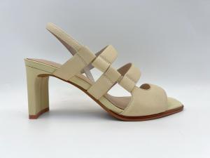 Wholesale Beige Open Toe Women Pumps Shoes Genuine Leather With Soft Leeche Leather Upper from china suppliers