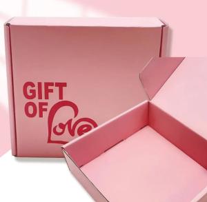Wholesale Pink Color Cosmetic Corrugated Packaging Mailer Box Shipping Paper Box Custom Logo from china suppliers
