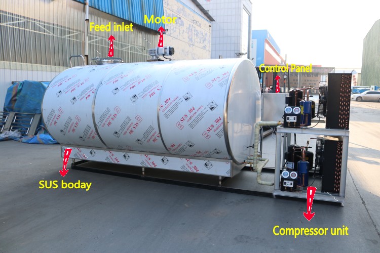 550 KG Dairy Processing Line High Productivity Upright Chiller