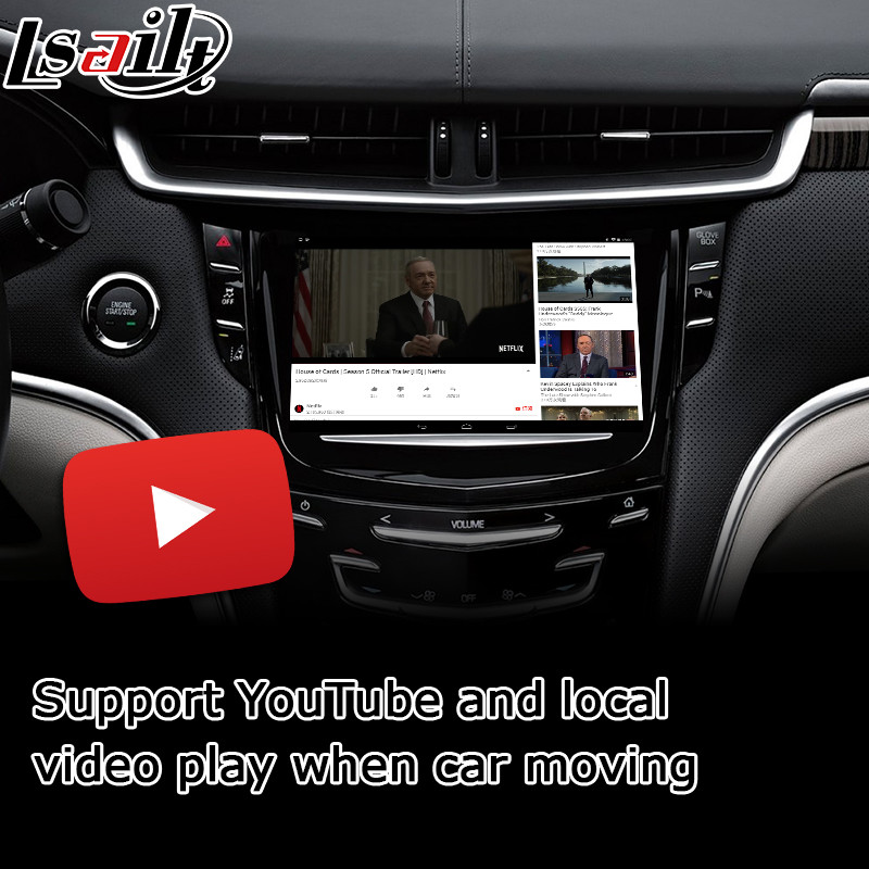 Cadillac XTS CUE system wireless carplay Android auto youtube play video interface by Lsailt Navihome