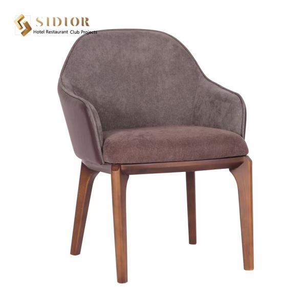 Living Room Faux Leather Dining Chairs Upholstered Dining Arm Chair With Wood