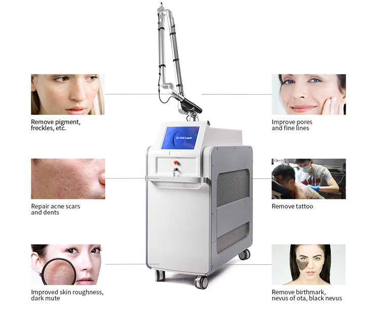 Pico Laser Nd Yag Q Switched Picosecond Laser Tattoo Removal Machine 532nm 755nm 1064nm