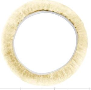 Wholesale Beige Sheepskin Steering Wheel Car Fluffy Wheel Cover Accessories from china suppliers