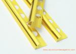 Round Anodized Aluminium Tile Edge Trim Polished Gold 10mm x 2.5mm