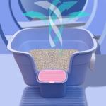 Plastic Basin Cat Toilet Box Eco Friendly Splash Proof Open Litter Box
