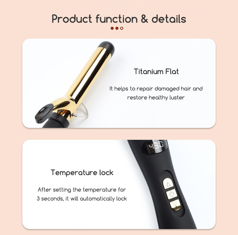 Titanium Professional Series Ceramic Hair Curling Wand New Salon Tools