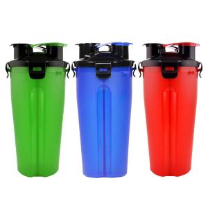 Wholesale Outdoor 2 In 1 Dog Water Bottle With Dual Chambered Storage Food Container from china suppliers