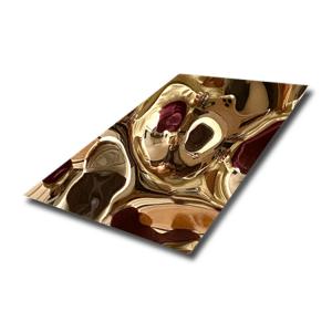 Wholesale ASTM Decorative Stainless Steel Plate Wall Panel Corrugated Hammered Water Ripple Steel Sheet from china suppliers
