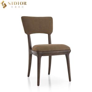Wholesale Solid Wood High Back Fabric Dining Room Chairs Modern Style Chair 87cm Height from china suppliers