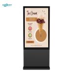 65 inch Black Windows Outdoor Fanless Vertical Digital Totem