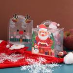 Custom Logo Folding Plastic PVC Cake Box Clear Gift PET Box For Christmas Apple