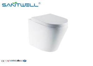 Wholesale Round P trap SWA1321F Wall Faced Toilet Washdown WC Two Piece Fitting Watermark Toilet Rimless Flushing from china suppliers