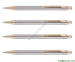 Wholesale silver click gift ball point pen, silver metal pen from china suppliers