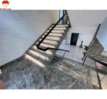 LED Stair Light Straight Spiral Marble Steps with Natural Marble Stone Stair
