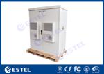 Air Conditioner Cooling Outdoor Telecom Enclosure Dual Bay IP55 With Alarm