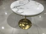 60kgs Gold White Contemporary Wrought Iron Marble Coffee Table