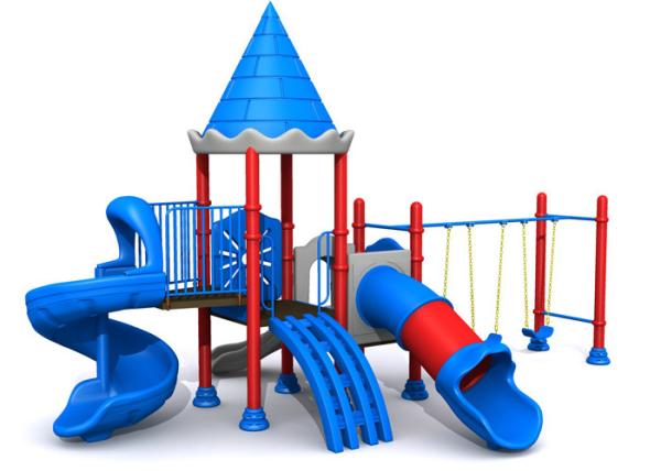 Galvanized steel pipe small size non-toxic castle style outdoor playground for
