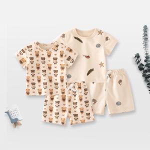 Wholesale Wholesale 100% Organic Cotton Baby Clothing Set, Summer Baby Set, Baby Summer Clothes from china suppliers