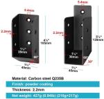 2x4 Deck Railing Connectors 30 Degree For 1-1/2 X 3-1/2 Inch Wood Timber Railing
