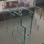 Blue Green Grey Brown Frosted Low Iron Tempered Glass Fluted Toughened Glass