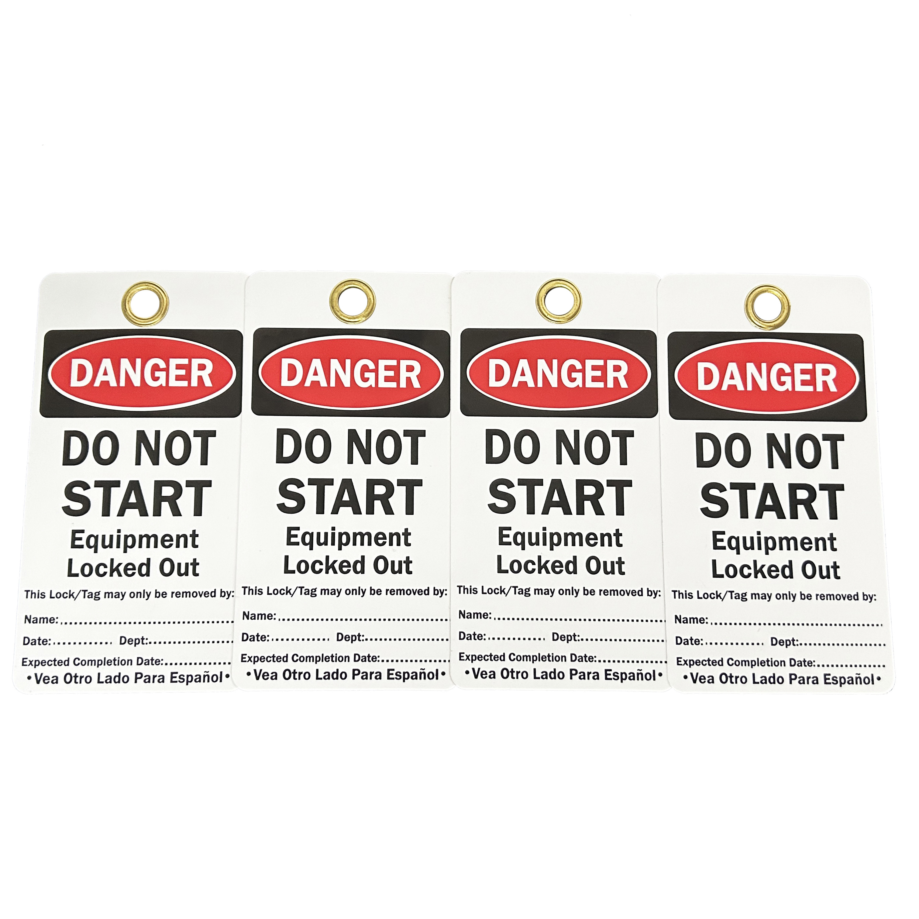 Customized Durable Plastic Safety Tag Design Preventing Accidents