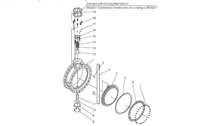 Triple Offset Butterfly Valve Drawing