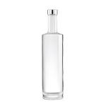 700ml 750ml Flat Shoulder Nordic Empty Rum Whisky Spirit Vodka Glass Bottle with