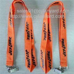 Wholesale Metal bulldog clip polyester lanyards, imprint polyester lanyard with metal card clip, from china suppliers