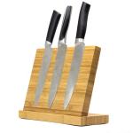ISO9001 2000 System Natural Bamboo Wood Magnetic Knife Block Holder Customized