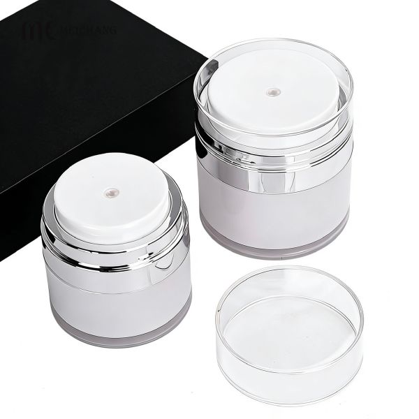 Pharmaceutical Grade Acrylic Airless Cream Jar with 15g/30g/50g Capacity for Medical Skincare and Cosmetics