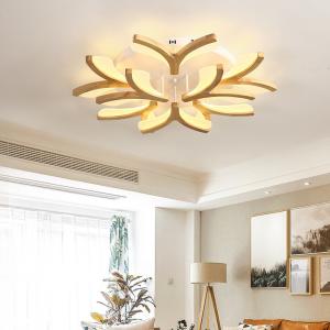 China Nordic Log LED Ceiling Lamp Creative Personality Bedroom Book Room Simple Modern Solid Wood ceiling lights(WH-WA-45) on sale