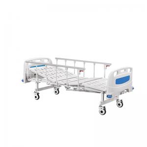 China ISO And CE Certificate Two Crank Manual Hospital  Bed Medical Care Nursing Bed on sale