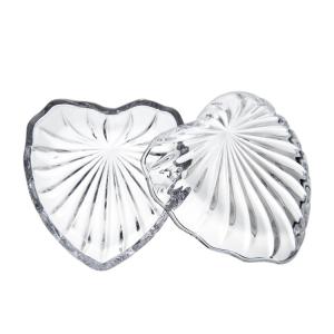 Wholesale Home decoration pearl crystal glass box for jewelry and gift heart shape jar from china suppliers