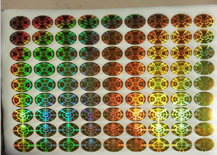 Gold Security Custom Hologram Stickers Anti Counterfeiting For Box Packing