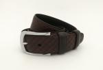 Brown Color Classic Mens Leather Dress Belt With Regular Snake Grain