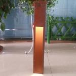 Garden Lights FeCSi Corten Steel Bollard Lights 0.12m Rectangular Outdoor Lights