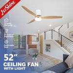 Remote Control 1stshine LED Ceiling Fan for Energy Saving and Outdoor Mountain
