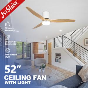 Wholesale 52 Inches Wooden Blades LED Lighting Ceiling Fan with Remote Control Switch Style from china suppliers